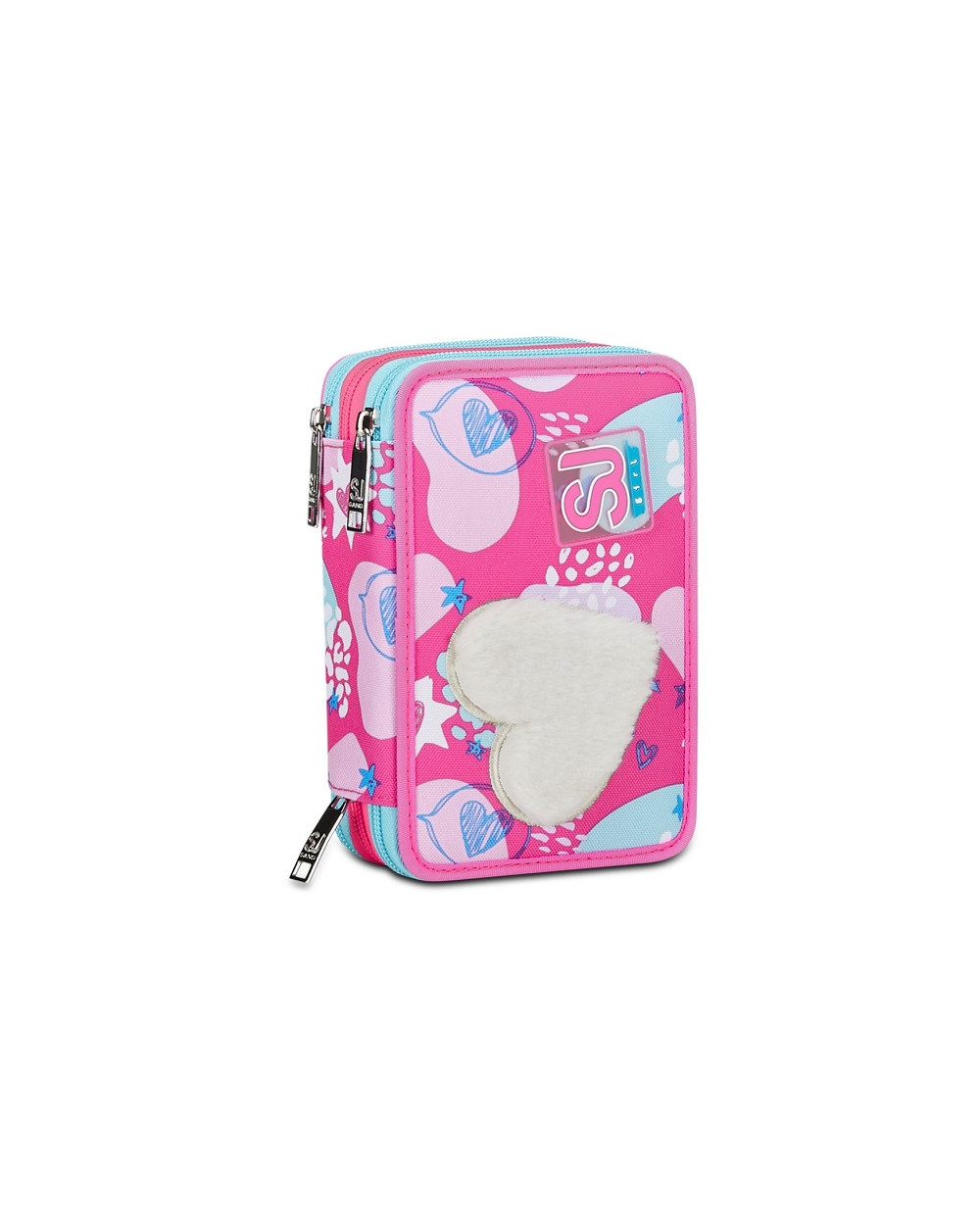 Astuccio 3 zip seven sj gang pinkfur girl 2024/2025